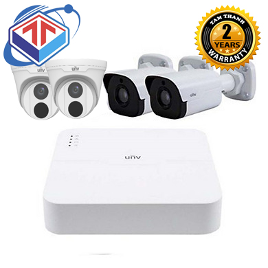 COMBO Uniview Non-PoE 4 kênh (Bộ 4 camera + Đầu...