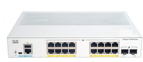 16-port Gigabit Ethernet + 2-port 1G SFP Uplinks Switch Cisco C1000-16T-E-2G-L