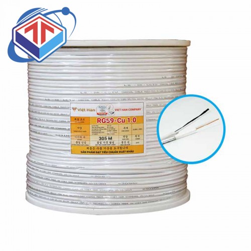 Cáp đồng trục liền dây nguồn lõi đồng 1.0mm