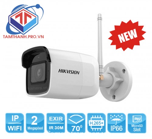 Camera IP thân trụ 2MP WIFI, chuẩn nén H.265+