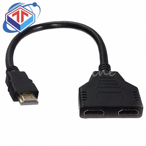 Cáp chia tín hiệu HDMI từ 1 ra 2 thiết bị (loại rẻ)